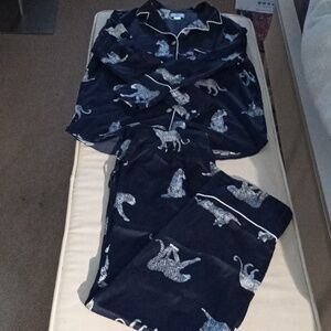 Women's Navy Animal Print Pajama Set